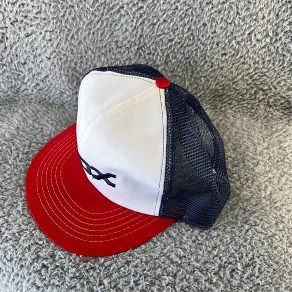 Vintage Chicago White Sox Hat White Blue Mesh Trucker Embroidered Large USA 80s - Picture 7 of 7